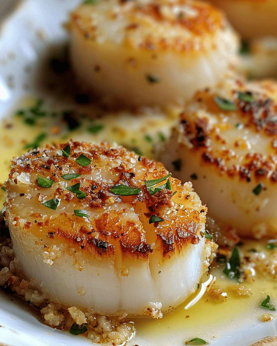 Garlic Butter Baked Scallops