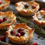 Mini Cranberry & Brie Phyllo Tarts
