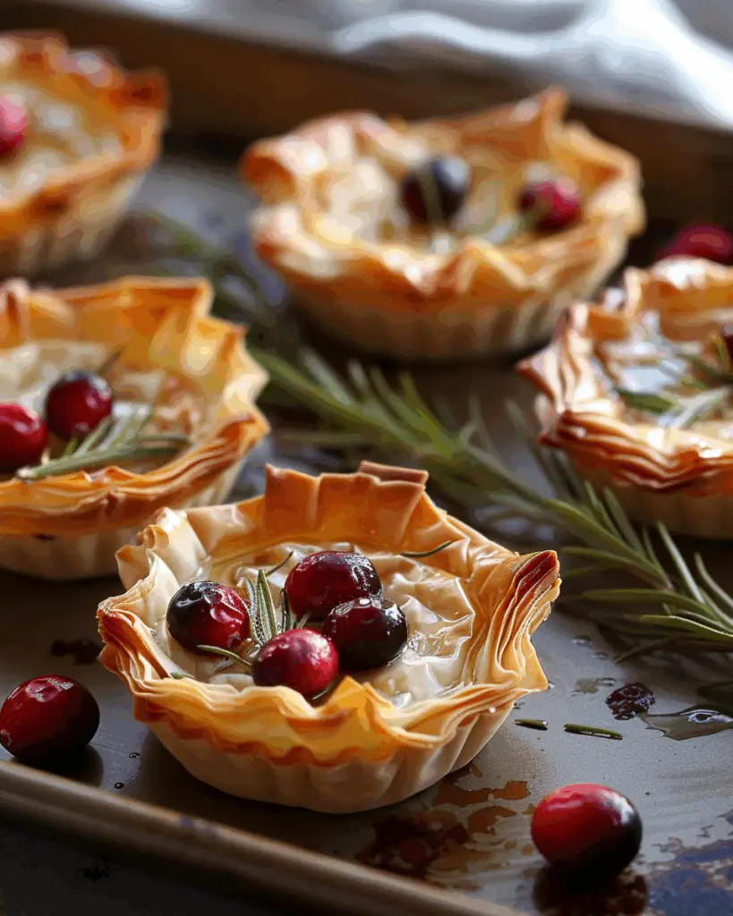 Mini Cranberry & Brie Phyllo Tarts