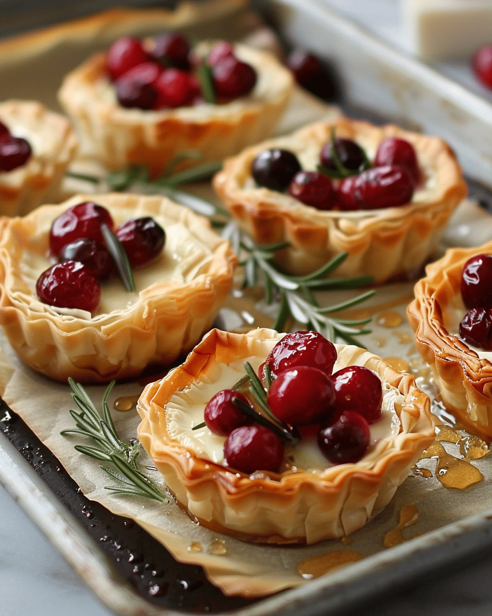Mini Cranberry & Brie Phyllo Tarts