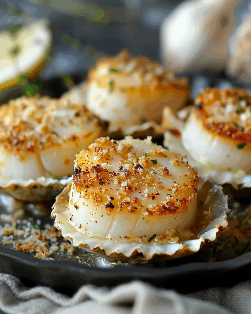 Garlic Butter Baked Scallops