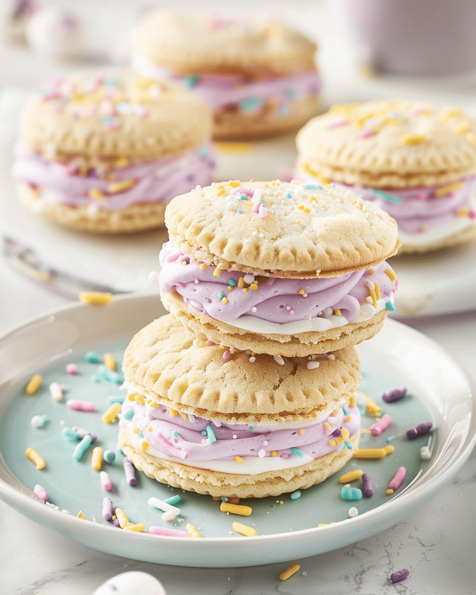 Pastel Sugar Cookie Sandwiches