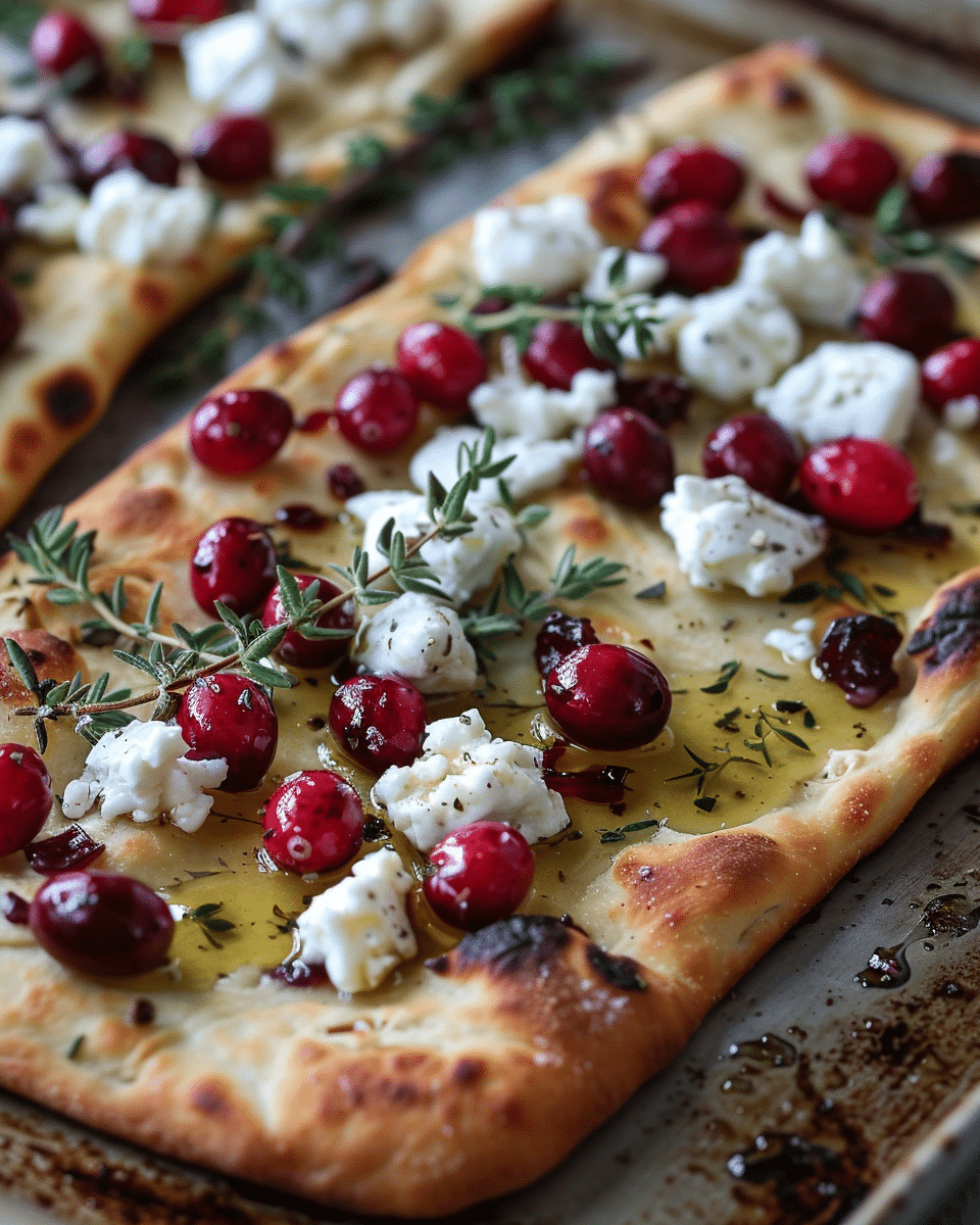 Cranberry Goat Cheese Flatbread