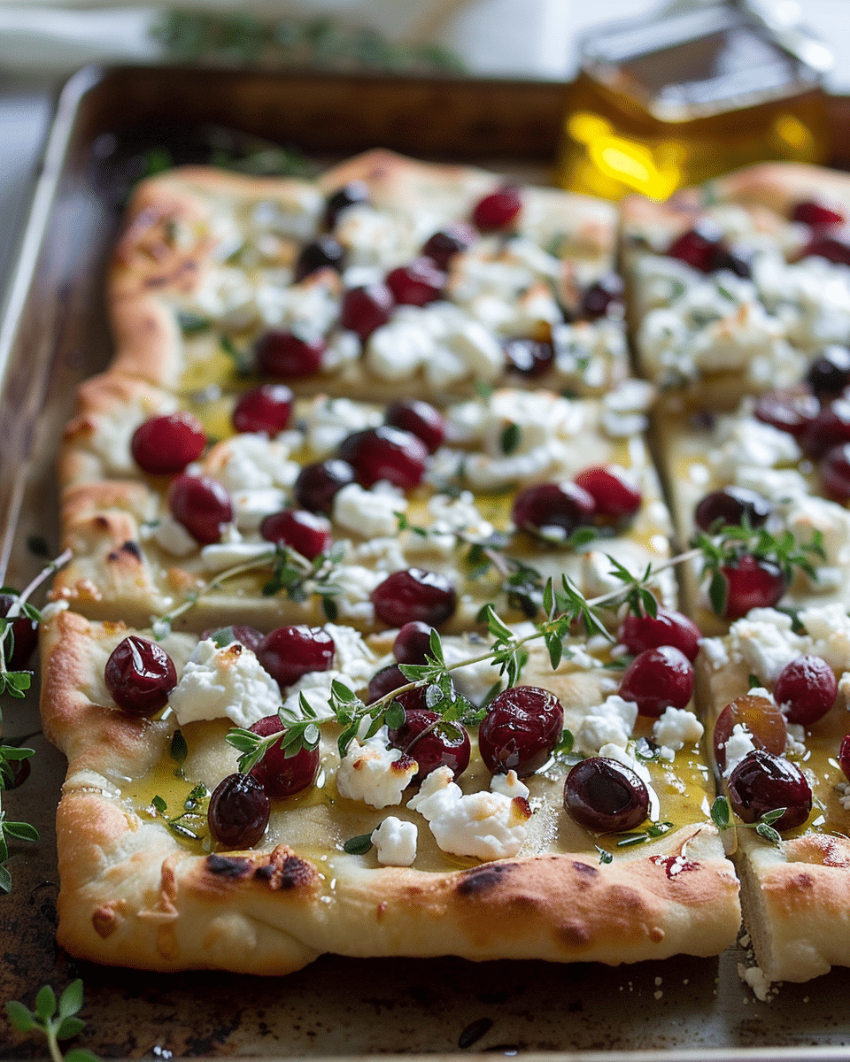 Cranberry Goat Cheese Flatbread