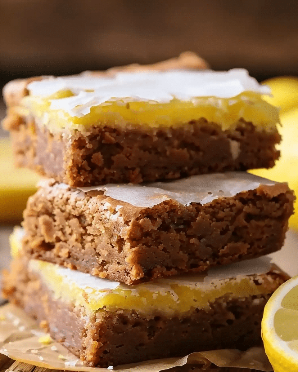 Easy Lemon Brownies Recipe