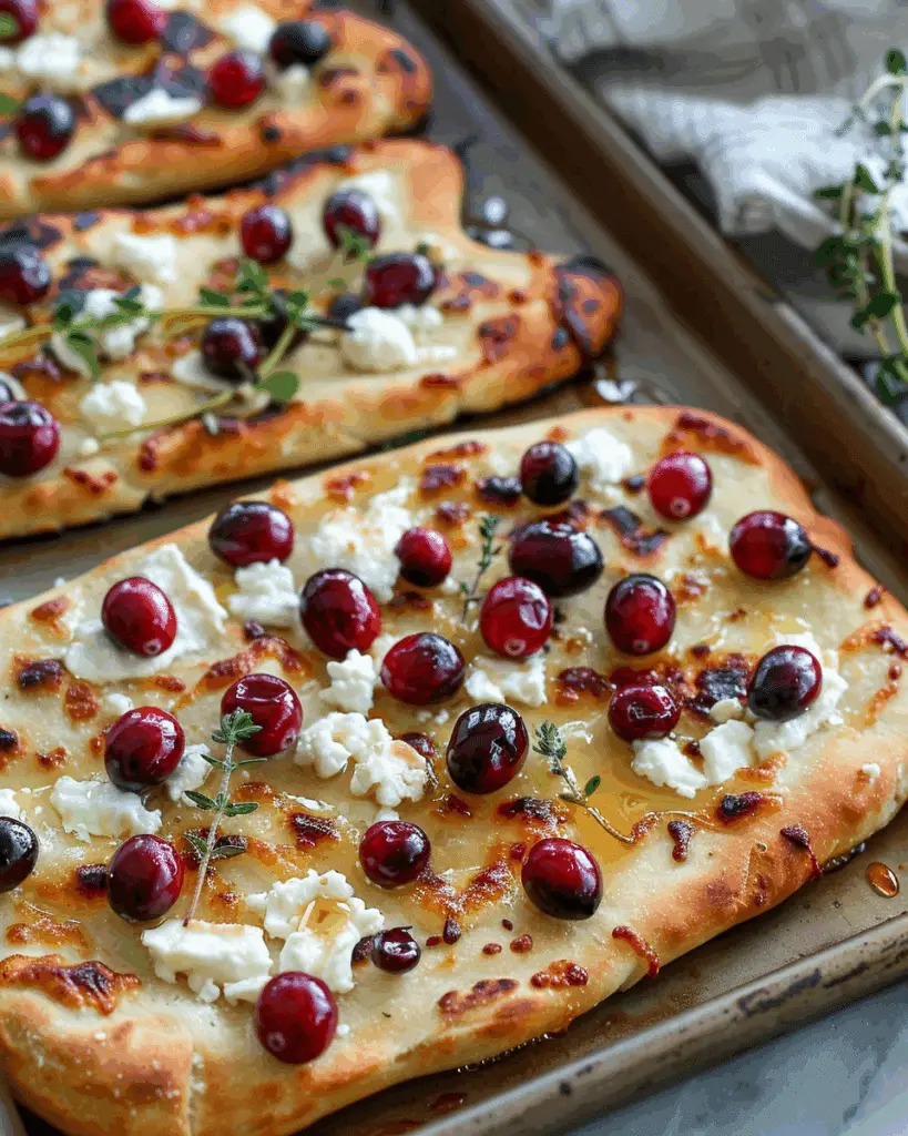Cranberry Goat Cheese Flatbread