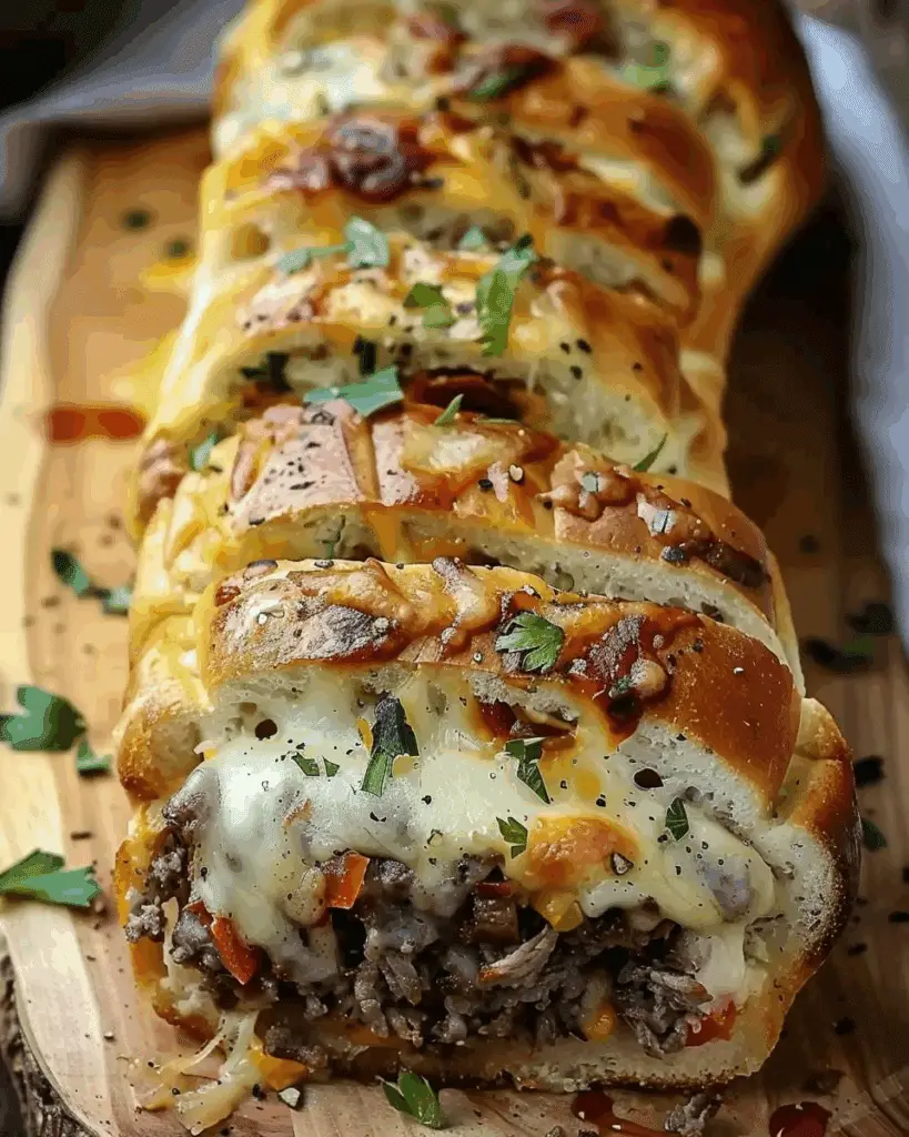Cheesesteak-Stuffed Garlic Loaf