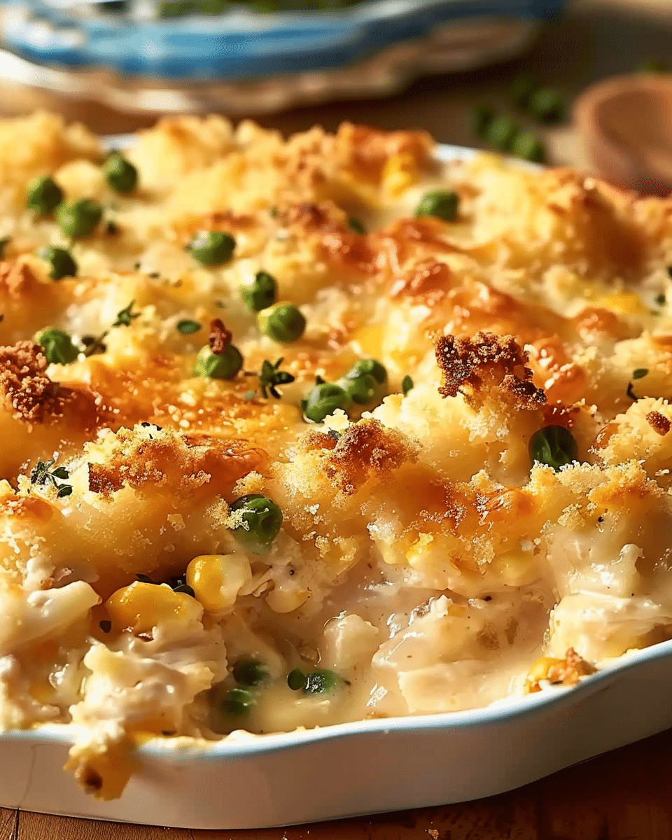Easy Chicken Cobbler Dinner Casserole