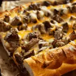 Philly Cheesesteak Cheesy Bread