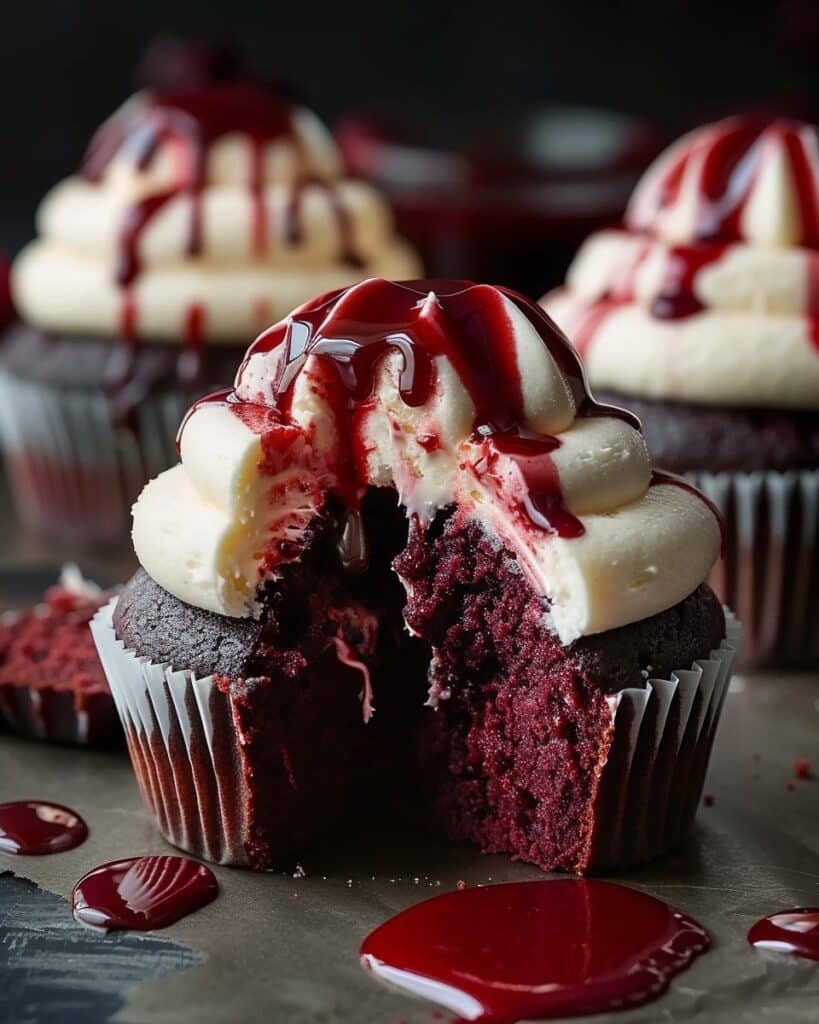 Vampire Bite Cupcakes