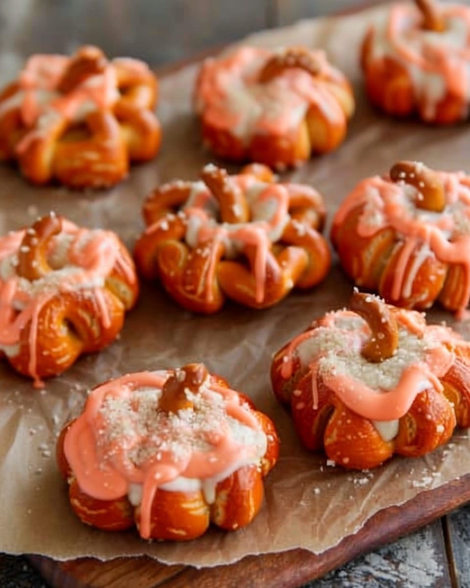 Mini Pretzel Pumpkins