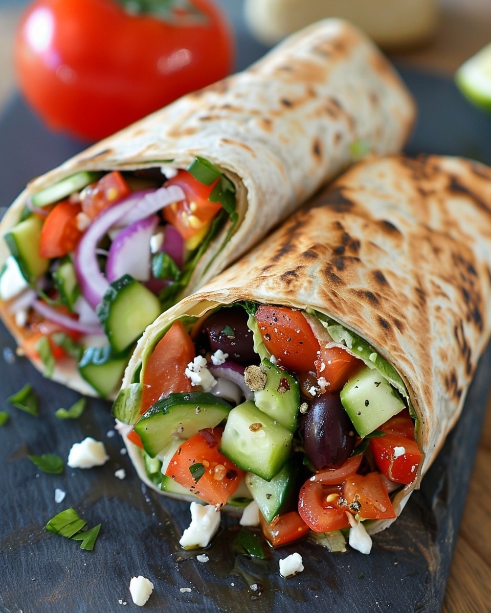 Quick & Easy Mediterranean Veggie Wraps