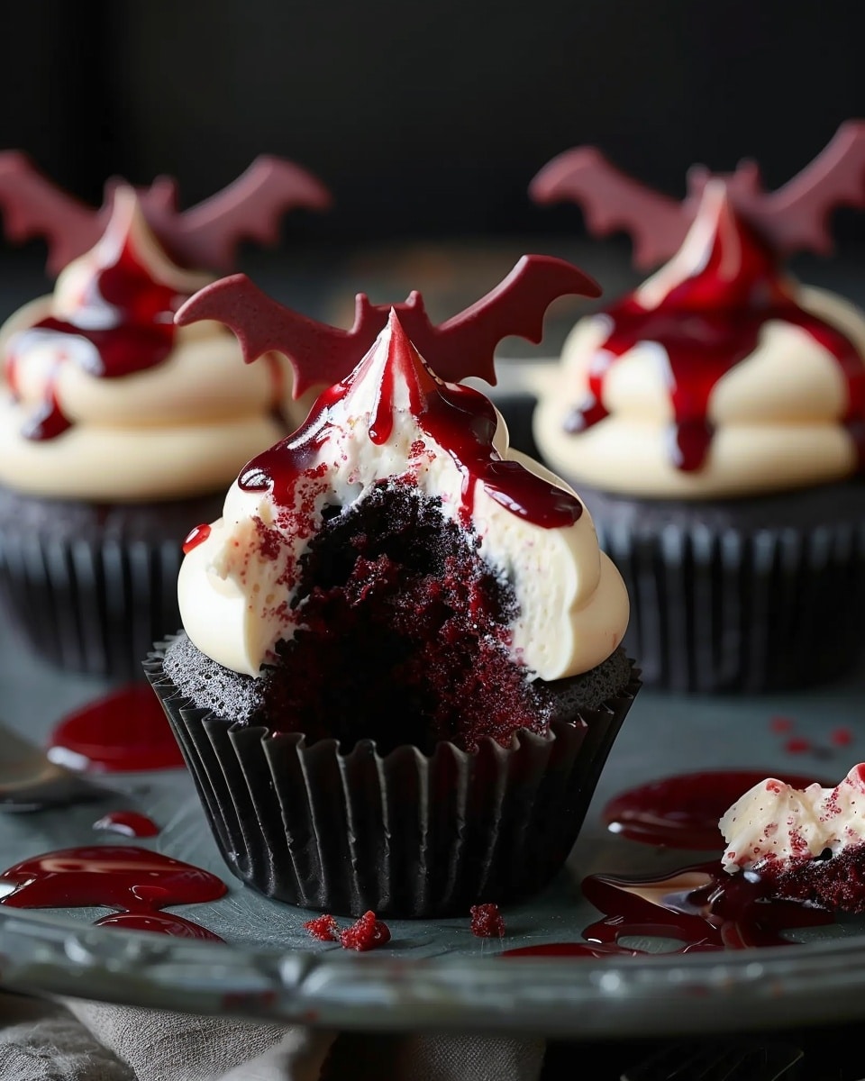 Vampire Bite Cupcakes