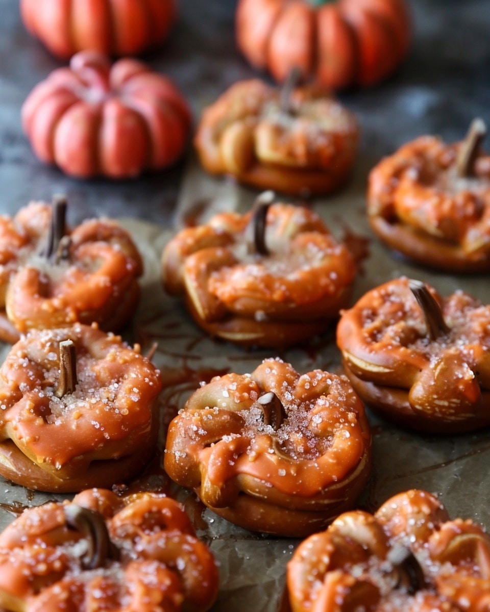 Mini Pretzel Pumpkins