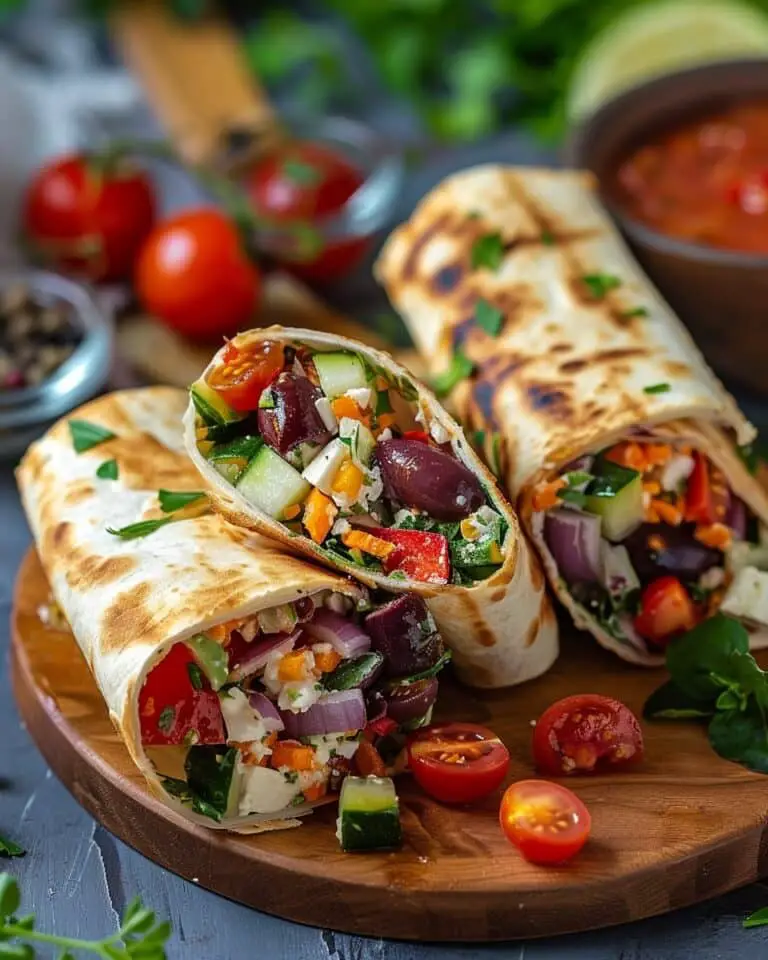 Quick & Easy Mediterranean Veggie Wraps