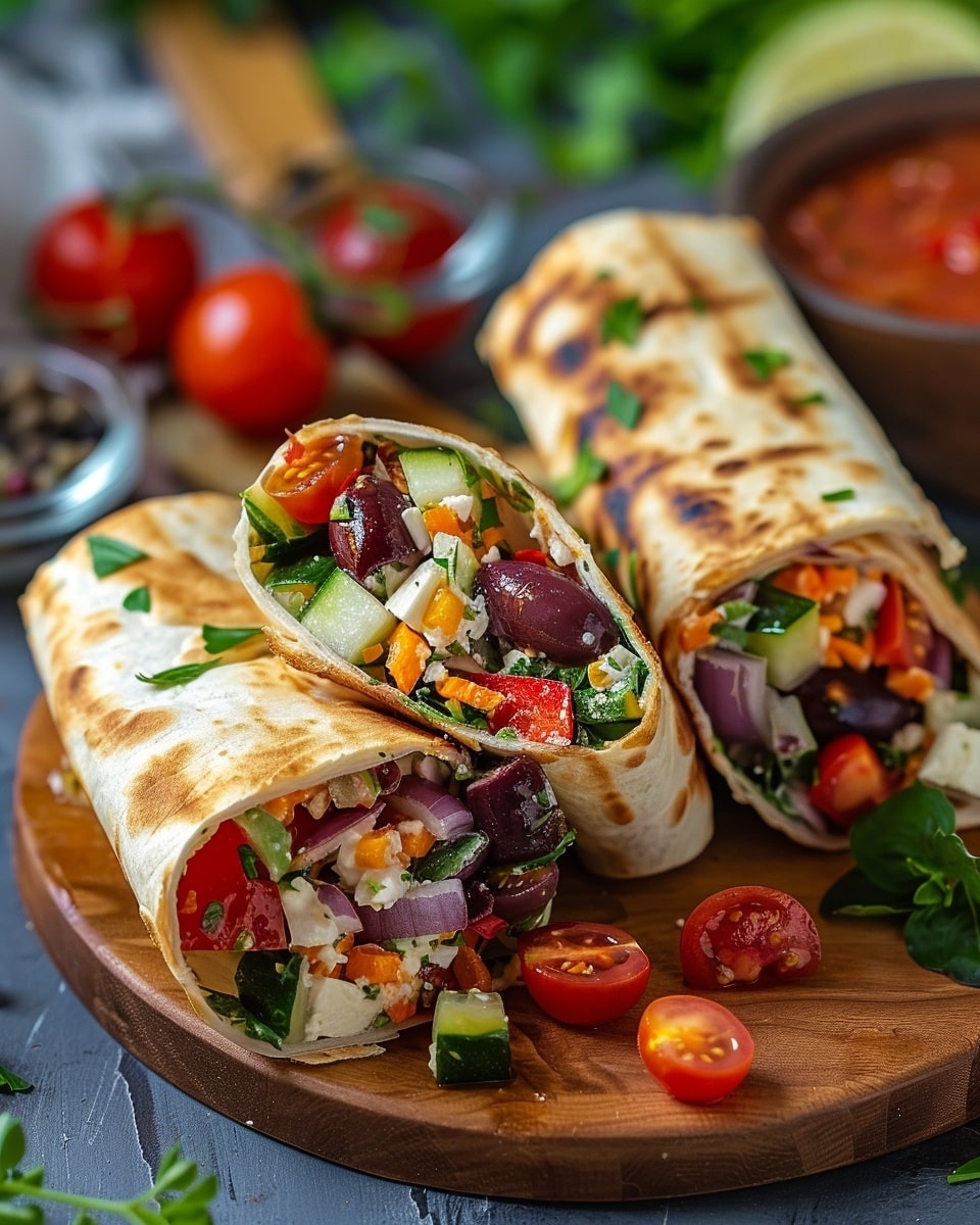 Quick & Easy Mediterranean Veggie Wraps