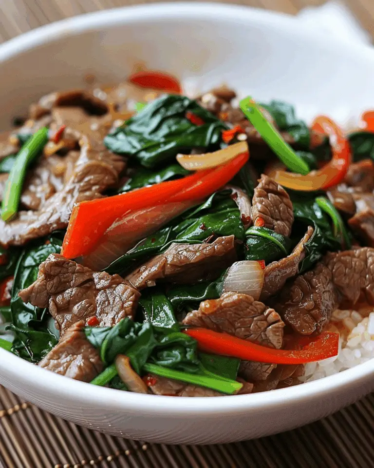 Chili Garlic Beef and Spinach Stir-Fry