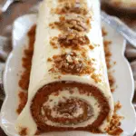 Carrot Cake Roll with Cream Cheese Frosting Filling