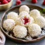 Raspberry Snowball Truffles