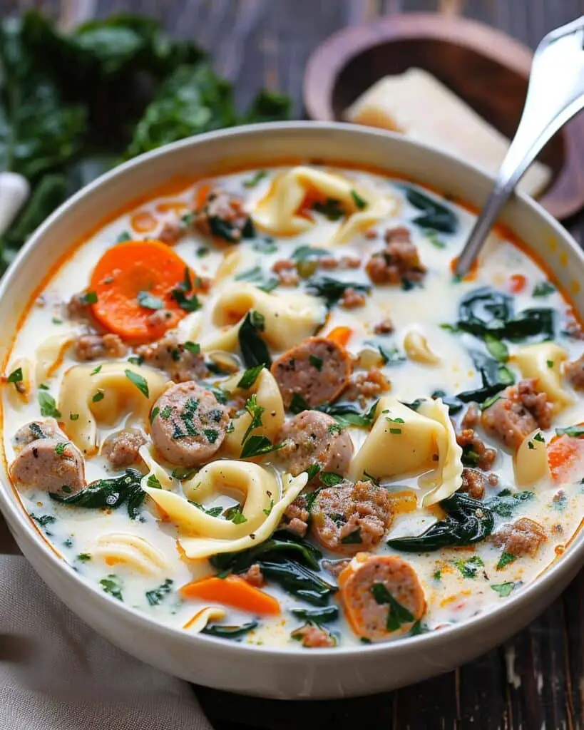 Creamy Sausage Tortellini Soup