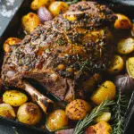 Slow-Roasted Lamb Shoulder With Garlic, Honey & Wholegrain Mustard Glaze