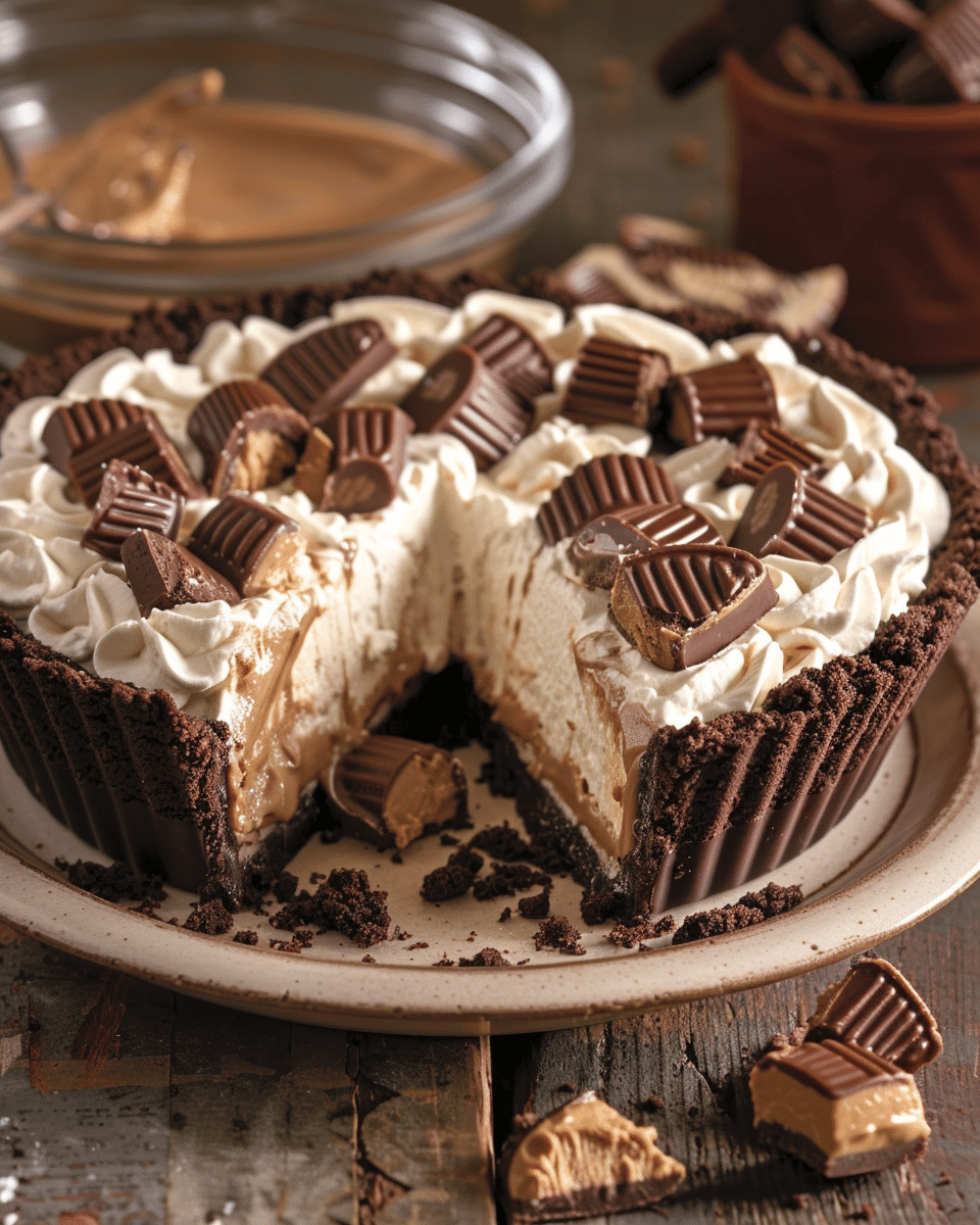 Giant Reese’s Peanut Butter Cup Pie