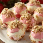 Strawberry Crunch Cheesecake Bites