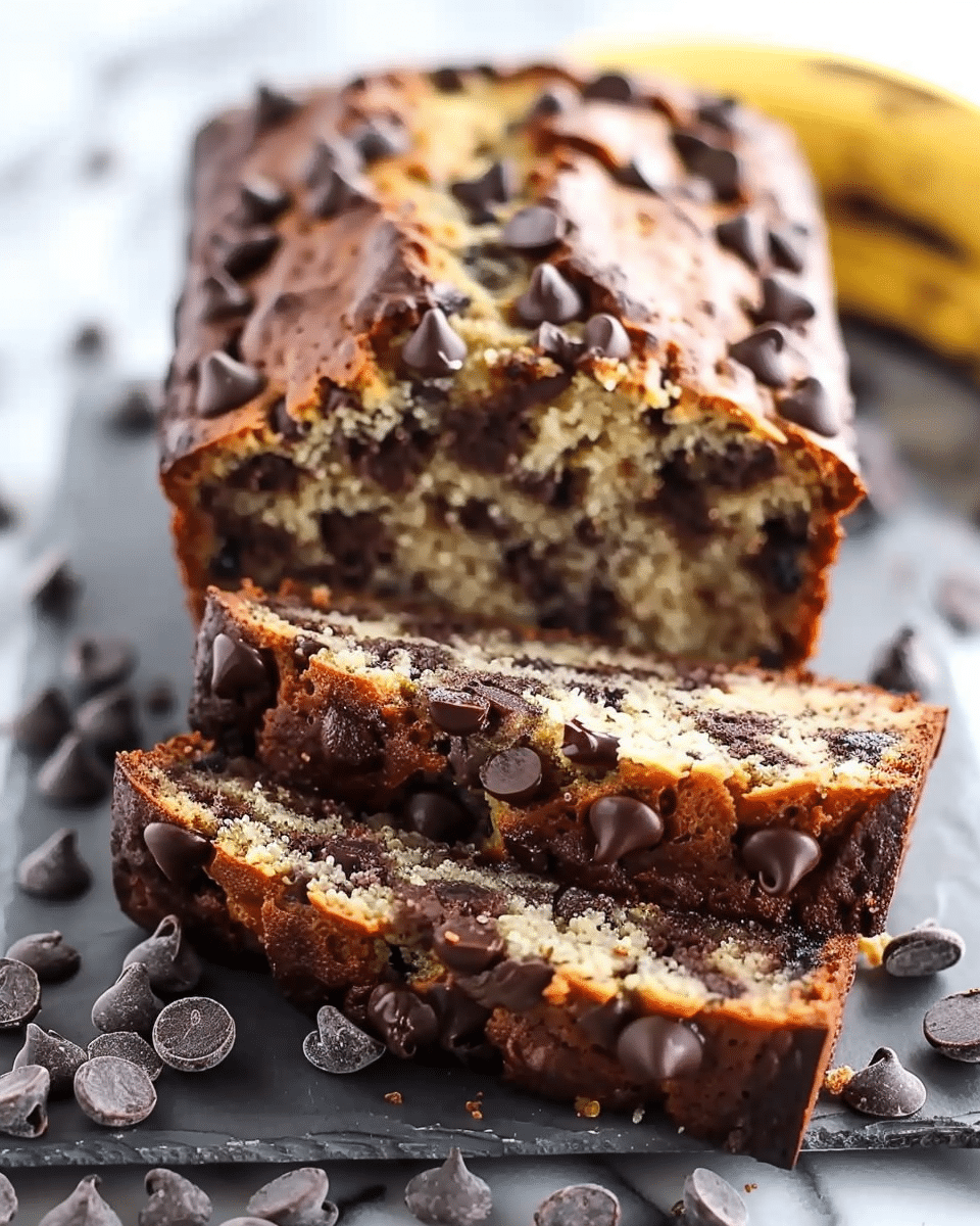 Super Moist Chocolate Chip Banana Bread Recipe