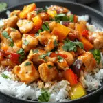 Honey BBQ Chicken Rice Skillet