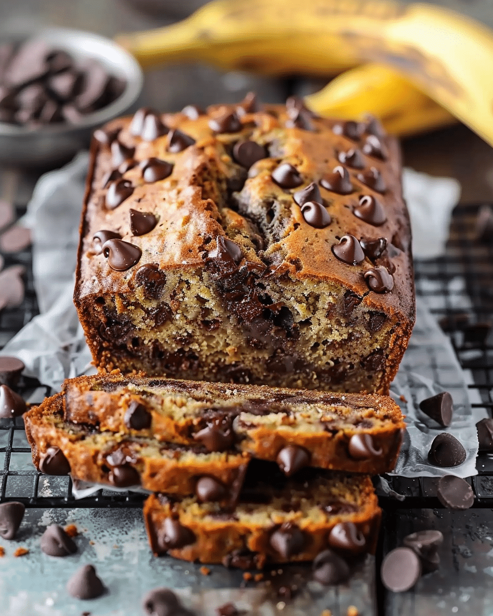 Super Moist Chocolate Chip Banana Bread Recipe