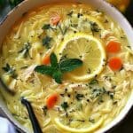 Creamy Lemon Orzo Chicken Soup
