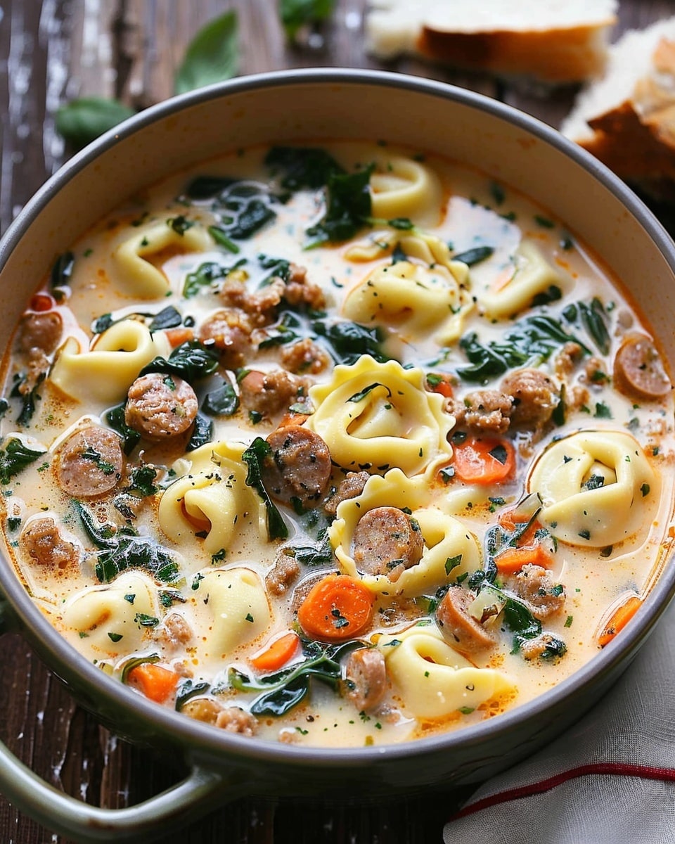 Creamy Sausage Tortellini Soup