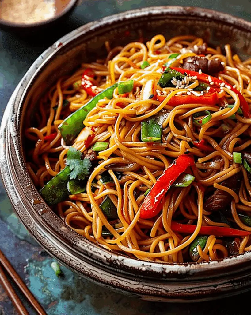 Sweet & Spicy Garlic Noodle Stir-Fry