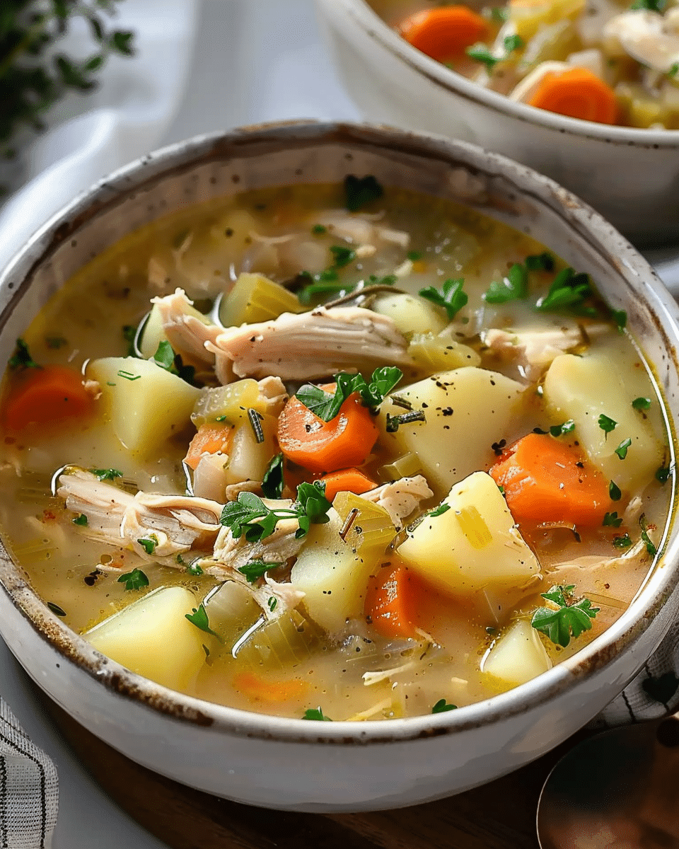 Comforting Chicken Soup with Potatoes Recipe