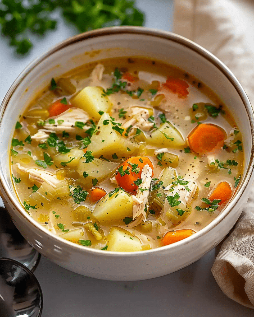 Comforting Chicken Soup with Potatoes Recipe