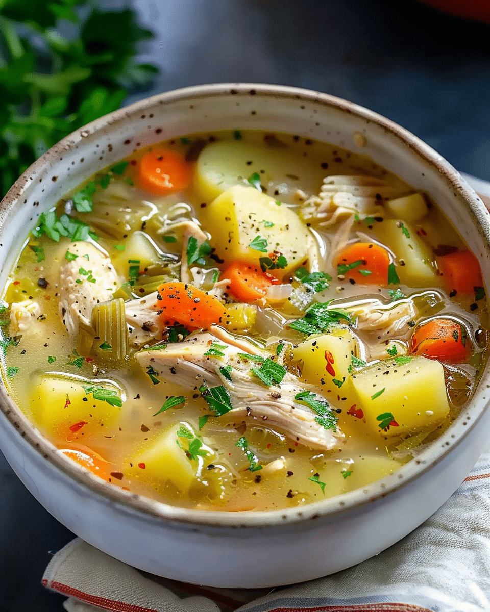 Comforting Chicken Soup with Potatoes Recipe