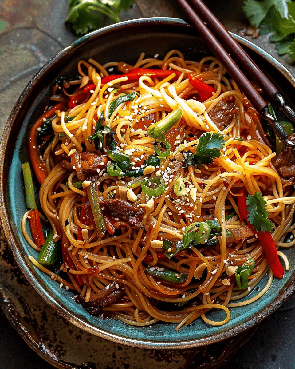 Sweet & Spicy Garlic Noodle Stir-Fry
