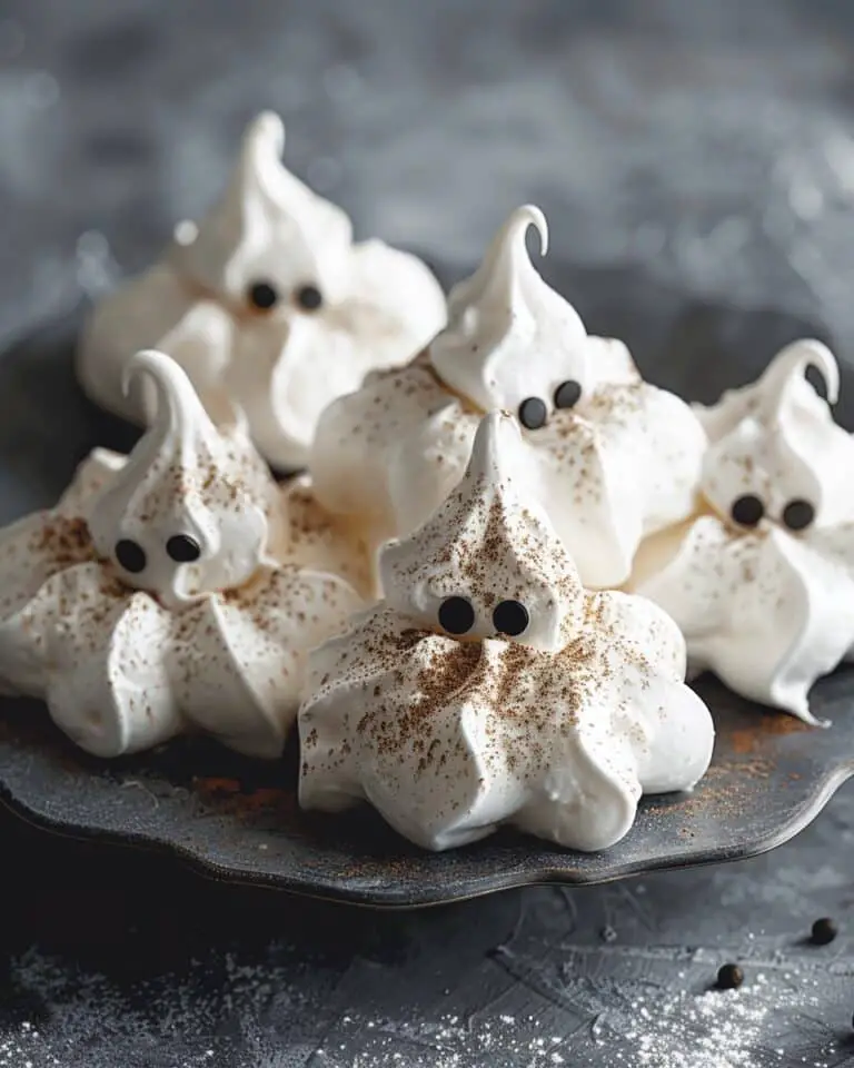 Ghostly Meringue Cookies