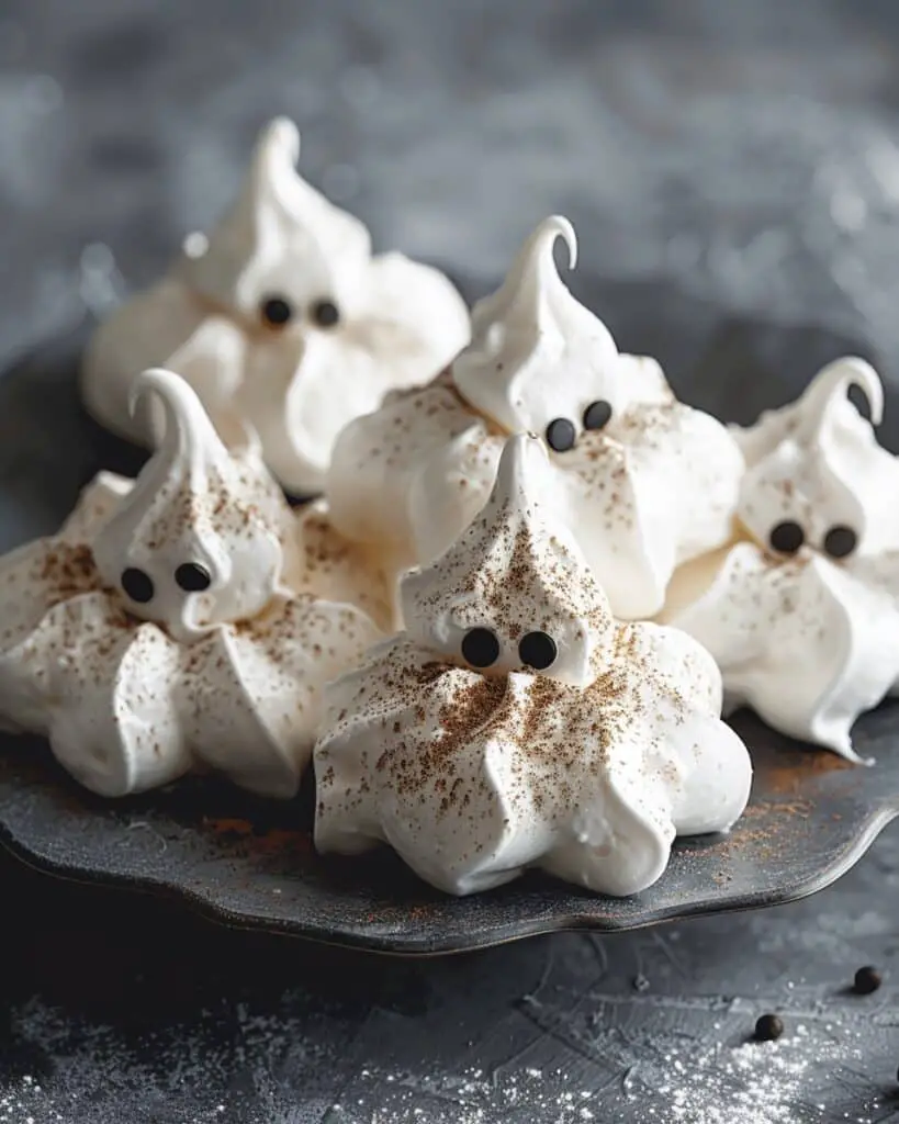 Ghostly Meringue Cookies