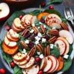 Spinach Salad with Roasted Sweet Potatoes