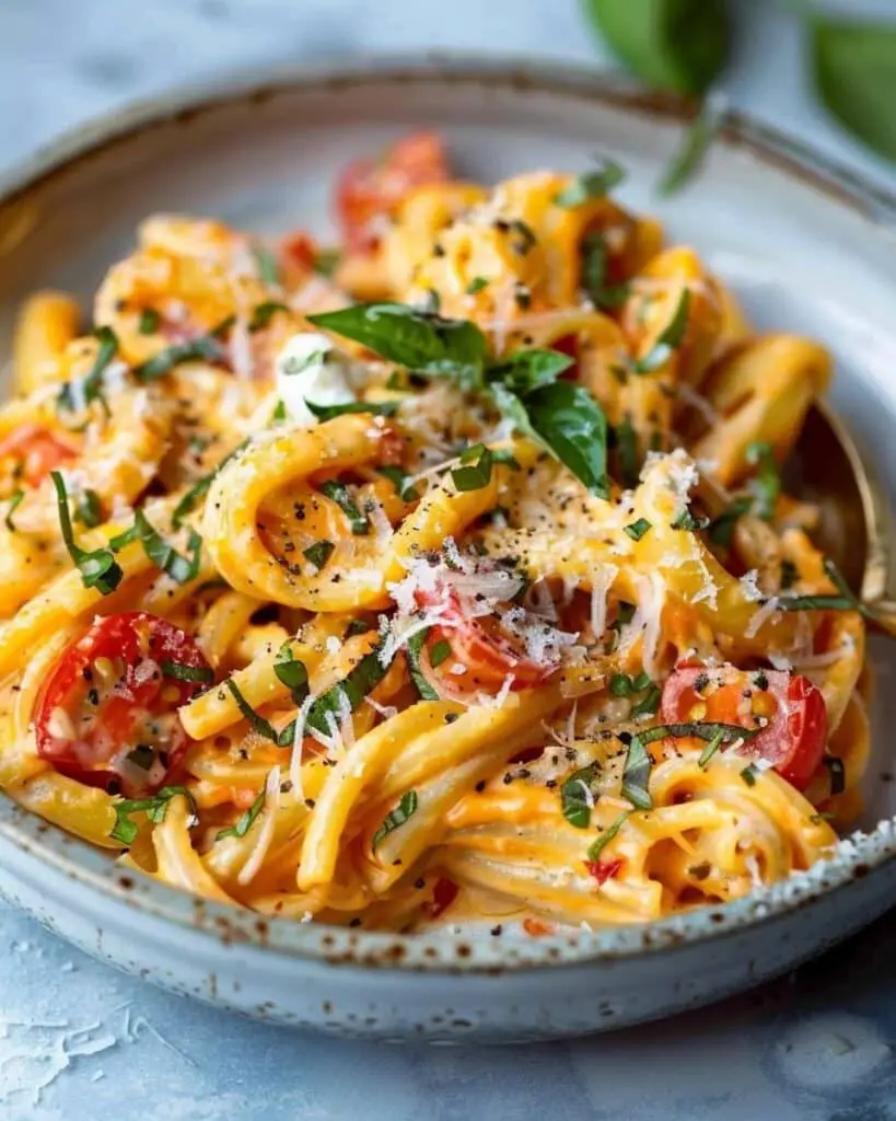 Creamy Garlic Tomato Pasta