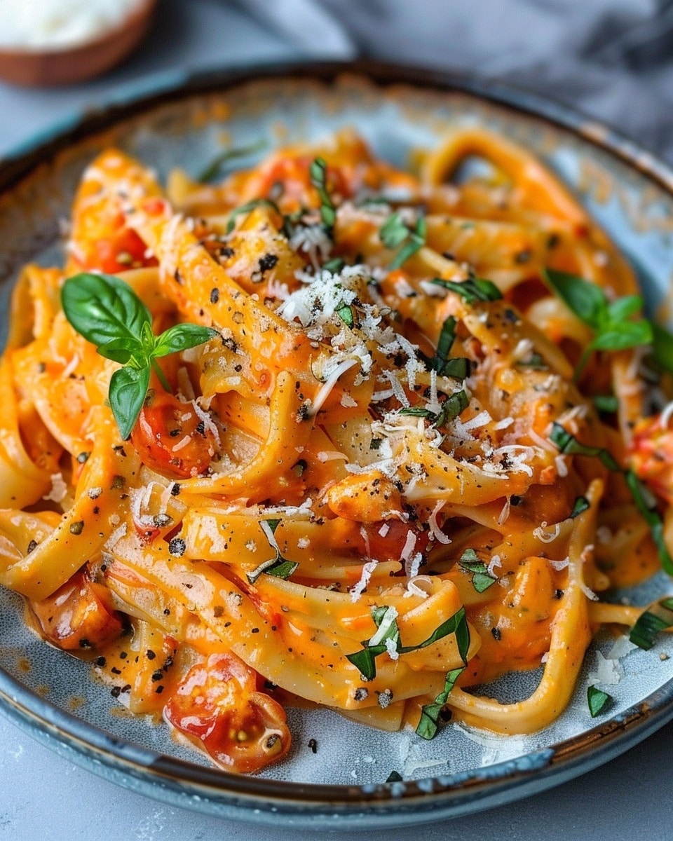 Creamy Garlic Tomato Pasta