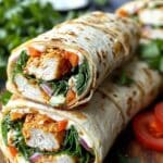 Crunchy Crispy Air Fryer Chicken & Mozzarella Wraps