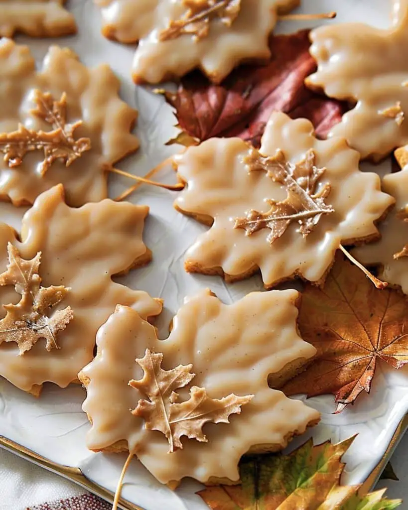 Glazed Maple Leaf Cookies