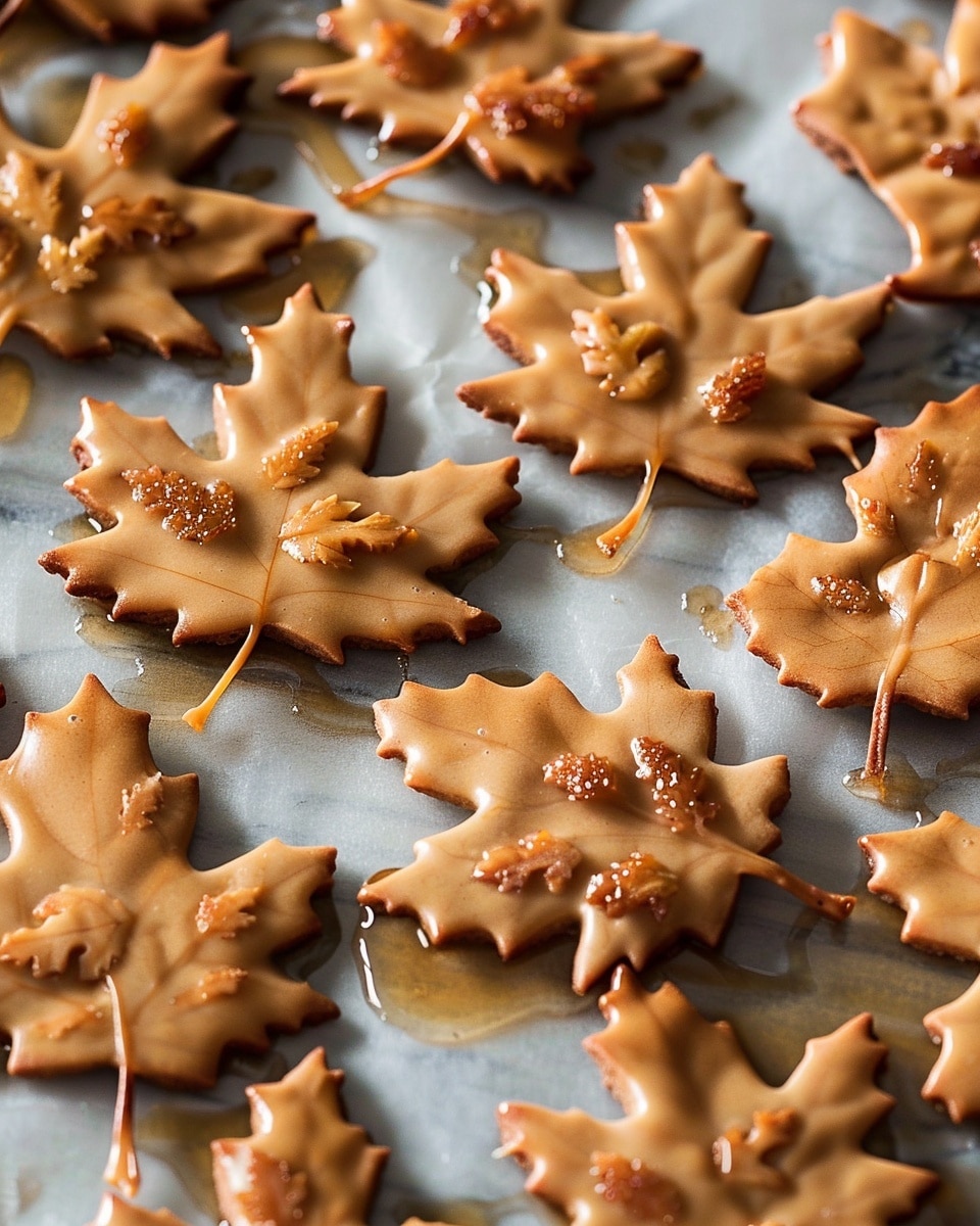 Glazed Maple Leaf Cookies