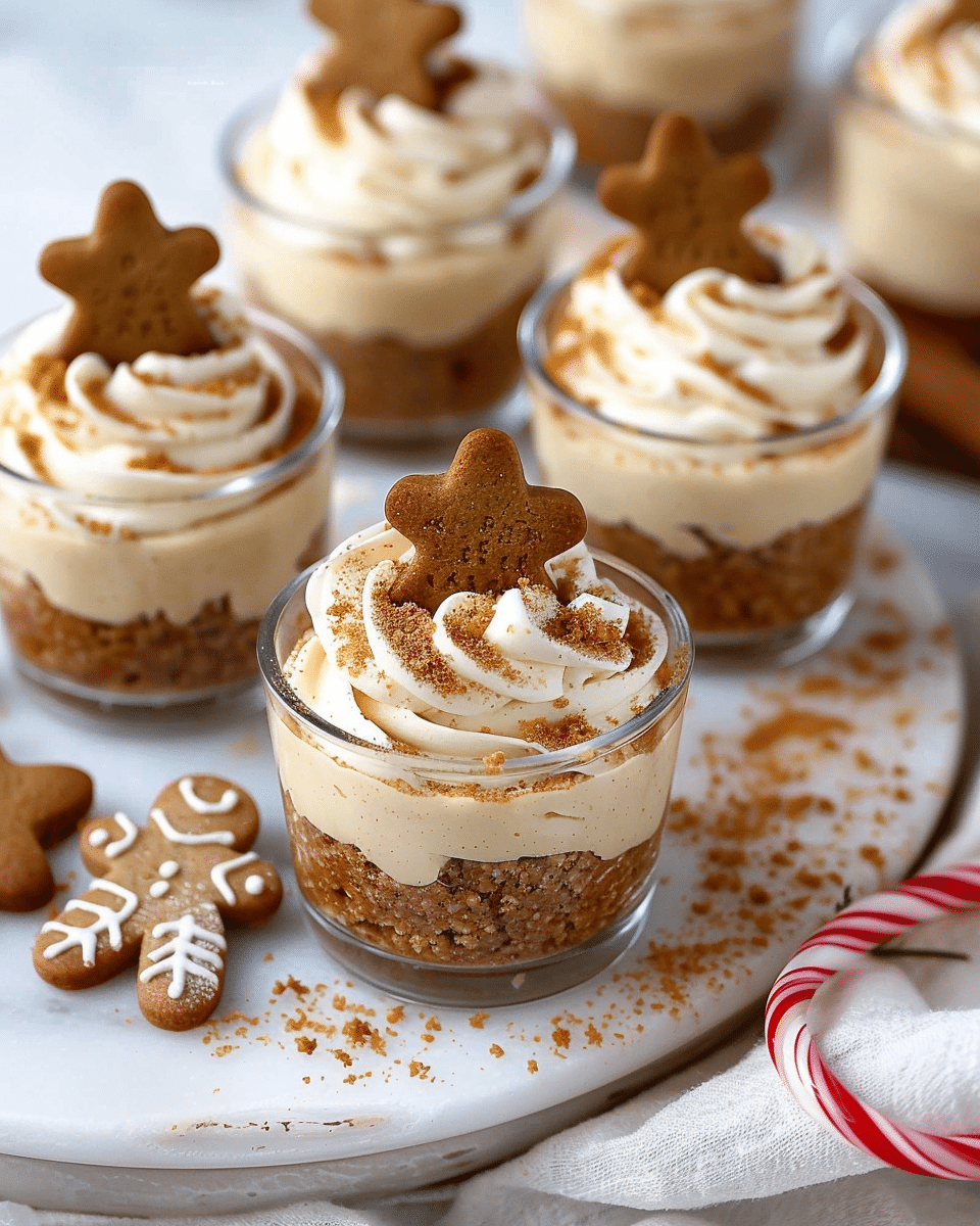 No-Bake Gingerbread Cheesecake Cups