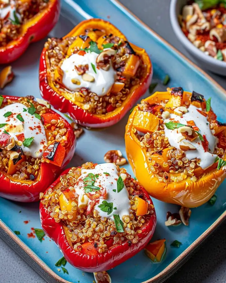 Middle Eastern Quinoa Stuffed Peppers