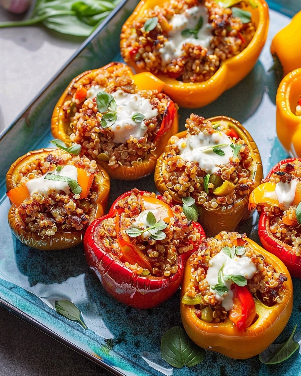 Middle Eastern Quinoa Stuffed Peppers