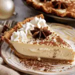 Eggnog Pie with Gingerbread Crust
