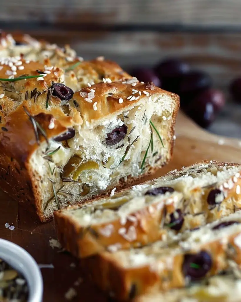 Greek Cheese Bread with Kalamata Olives